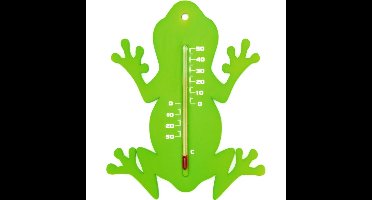 Nature Thermometer - groen - kikker - 15cm - buiten thermometer