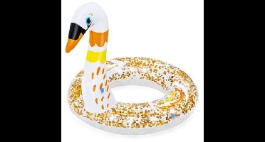 Opblaasbare zwemband/zwemring - zwaan - wit - D61 cm - speelgoed