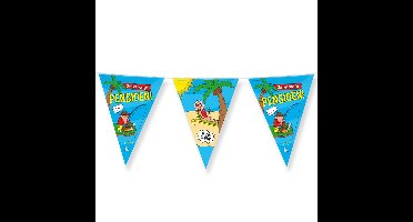 Paperdreams Vlaggenlijn - pensioen feest/party - 10m - diverse kleuren - folie