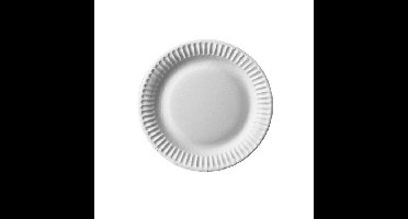 Papstar gebaksbordjes - 100x stuks - wit - D15 cm - Milieuvriendelijk/composteerbaar - Wegwerp