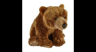 Pluche dieren knuffel - bruine Beer - 28 cm - Speelgoed beren knuffelbeesten