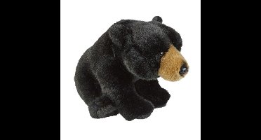 Pluche dieren knuffel - zwarte Beer - 28 cm - Speelgoed beren knuffelbeesten