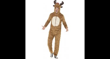 Pluche dierenpak rendier - carnaval verkleed kostuum - bruin - volwassenen