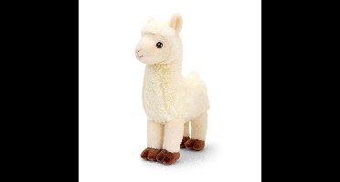 Pluche knuffel dier witte lama 30 cm