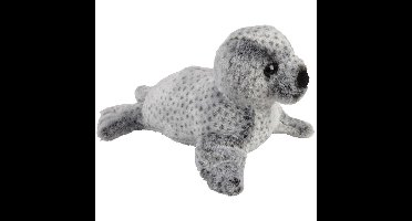 Pluche knuffel zeehonden pup - grijs - 35 cm - zeedieren