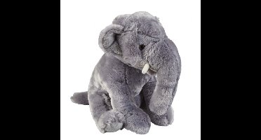 Ravensden olifant knuffel - grijs - stof/pluche - 30 cm - speelgoed