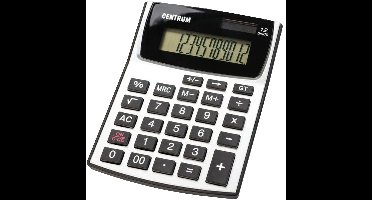 Rekenmachine/calculator - zilver - 12 digits - voor school of kantoor