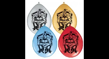 Ridder thema feest/verjaardag ballonnen - 8x stuks - Kinderen