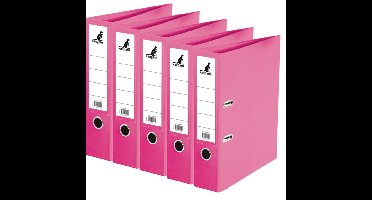 Ringband map/ordners A4 - 5x - roze - 31 x 28 x 7 cm - Documenten opbergen - Kantoorartikelen