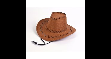 Rubies kinder verkleed cowboyhoed - bruin - leer - Carnaval hoeden