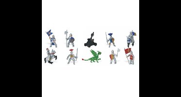 Safari LTD Speelgoed ridders en draken - speelfiguren - 12x stuks - speelgoed
