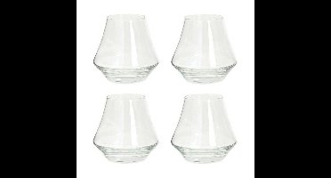 Secret de Gourmet Whisky glazen - 4x - transparant - 290 ml - waterglazen