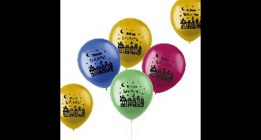 Sinterklaas Welkom Sint en Piet ballonnen - kleurenmix - 6x stuks - 30 cm