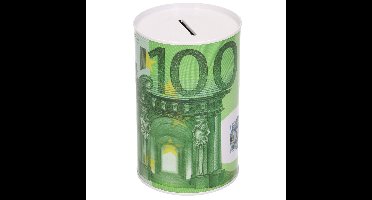 Spaarpot - 100 euro biljet - 8 x 15 cm - Blikken spaarpotten
