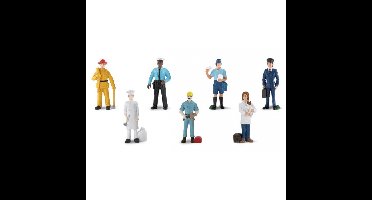 Speelgoed poppetjes - 7x - beroepen - 5 cm - plastic - speelfiguurtjes mensen