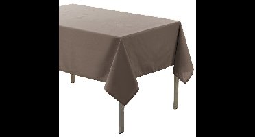 Tafelkleed - taupe - 140 x 240 cm - polyester stof - rechthoekig - binnen - tafellaken