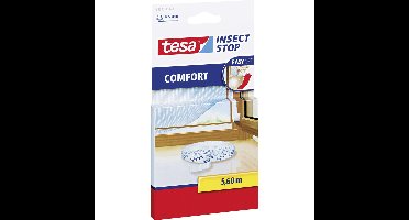 Tesa klittenbandrol - 1x - wit - zelfklevend - 9,5 mm x 5,6 m - voor raamhorren