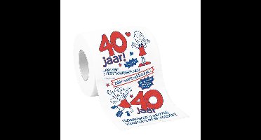 Toiletpapier/wc-papier 40 jaar vrouw - met grappige tekst - 40e verjaardag - cadeau