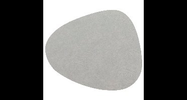 Unique Living placemats Floris lederlook - 1x - 39 x 30 cm - lichtgrijs - PU leather - tafel