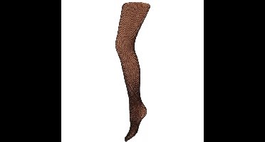 Verkleed netpanty - zwart met gouden glitters - Dames - Onesize