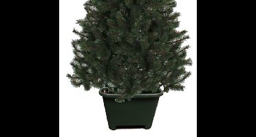 Vierkante kerstboomvoet groen voor een echte kerstboom