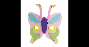 Vlindermasker voor kinderen - Mix keuren - verkleden - 18 cm - carnaval - dieren