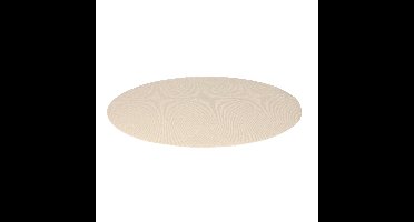 Wicotex Placemats Uni - creme - rond 38 cm - anti slip laag - Teflon coating toplaag
