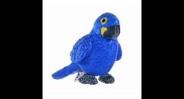 Wild Republic Macaw knuffel - blauw - pluche - 12 cm - vogels - tropische dieren