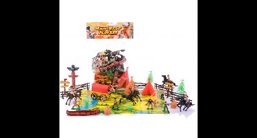 Wilde Westen cowboy speel poppetjes en accessoires set