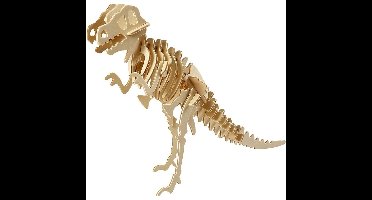 3D puzzel dinosaurus velociraptor - hout - dino bouwset - 33 cm