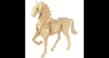 3D Puzzel Paard - hout - 18 x 4,5 x 16 cm - 30 delen