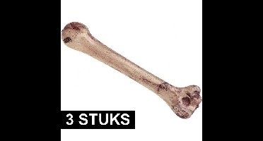Atosa skeletten botten - 3x - L33 cm - halloween decoratie - horror