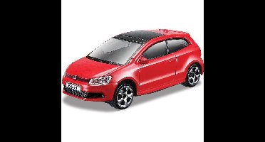 Bburago Modelauto Volkswagen Polo GTI Mark 5 - rood - schaal 1:43