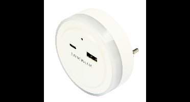 Benson LED nachtlampje - draadloos - met USB A en C - warm wit