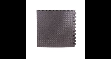 Benson Puzzelmat - grijs - 4x stuks - foam - vloertegels - 60 cm