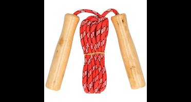 Benson Springtouw - rood - houten handvatten - 236cm - buitenspeelgoed