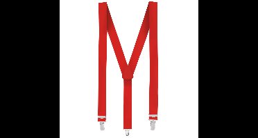 Boland Bretels - rood - 2,5 cm breedte - voor volwassenen - carnaval