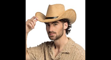 Boland Carnaval Cowboy hoed Bronco - beige - volwassenen - Western