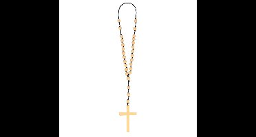 Boland Carnaval/verkleed accessoires Non/priester/dominee/monnik - ketting met kruis - kralen