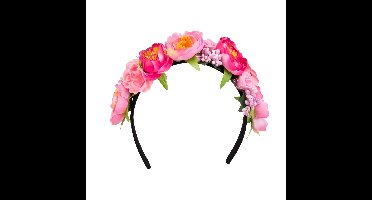 Boland Carnaval verkleed diadeem - Tropische bloemen - dames