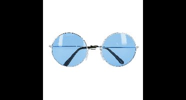 Boland Carnaval/verkleed party bril Lennon - Hippie/sixties - blauw