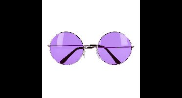 Boland Carnaval/verkleed party bril Lennon - Hippie/Sixties - paars