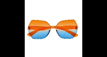 Boland Carnaval/verkleed party bril Woodstock - rood/blauw