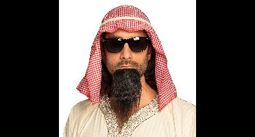 Boland Carnaval verkleed set Arabier/Sjeik - zonnebril/baard/hoofdoek - heren