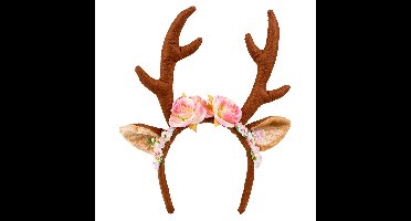 Boland Carnaval verkleed Tiara/diadeem - hert/rendier gewei