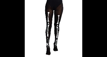 Boland Halloween panty - zwart/wit - botten print - skelet