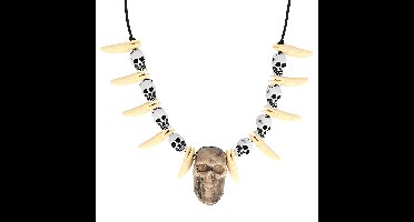 Boland Piraten sieraden ketting met tanden en schedels