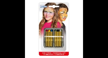Boland Schminkkrijtjes - 6x - gekleurd - schminkset/schminkstiften - Carnaval/Halloween