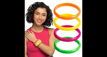 Boland Verkleed armbandjes - neon - 4x - foute party - Carnaval