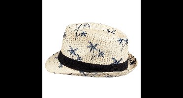Boland Verkleed hoedje voor Tropical Hawaii party - palmbomen print - volwassenen - Carnaval